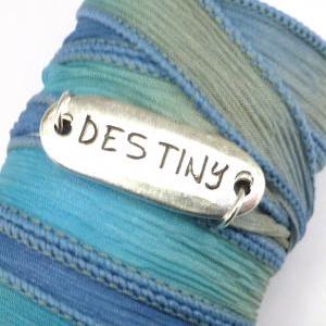 Silk Wrap Bracelet With Destiny Connector,yoga..